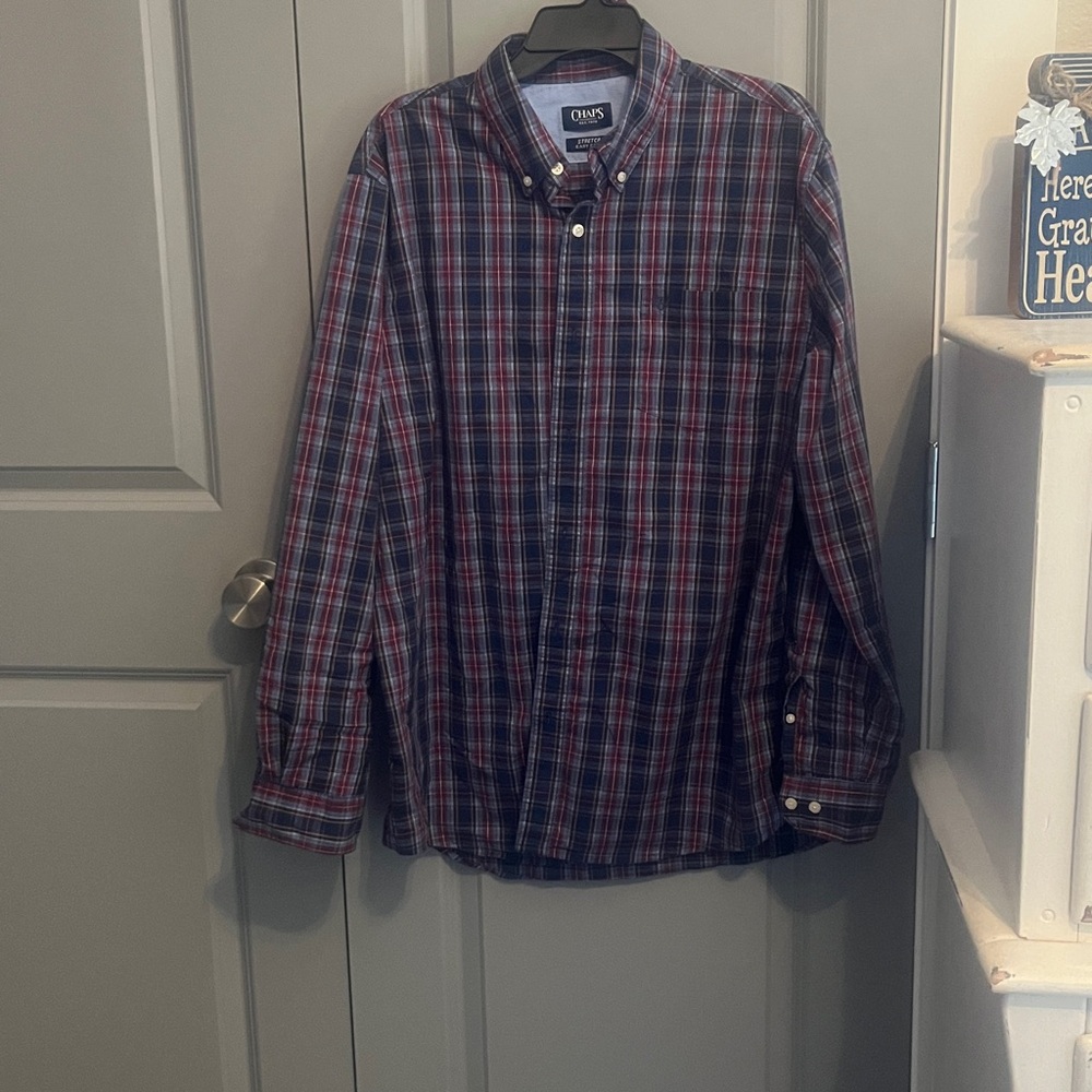Chaps Multicolor Plaid Button-Up Shirt - Picture 1 of 5